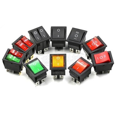 Rocker Switch Power Switch ON/OFF Illuminated Rocker Toggle Switch 16A 250VAC Red