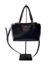 COACH 2-way Shoulder Bag, Leather, Navy