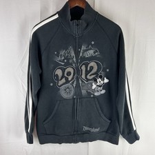 Walt Disney World Parks Women  s Zip Up Sweater Black Mickey Size Medium 2012