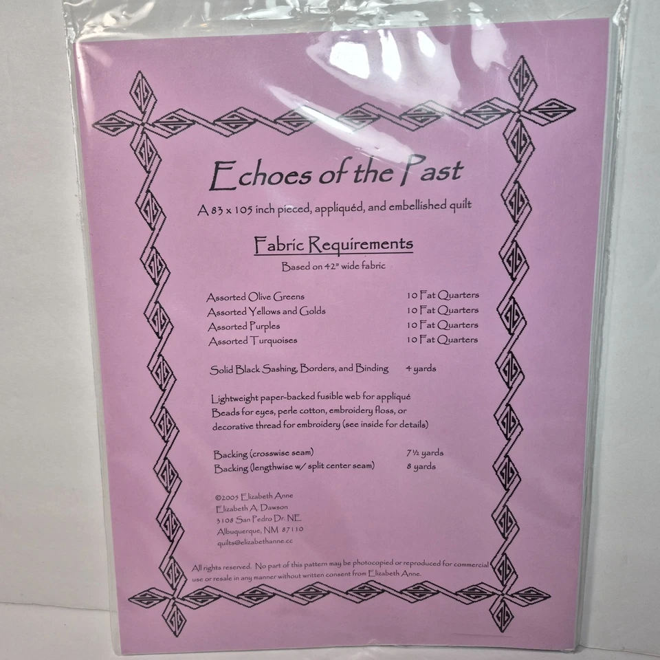 Echoes of the Past Pieced Applique Native American Petroglyph Quilt Pattern - Image 2 of 4