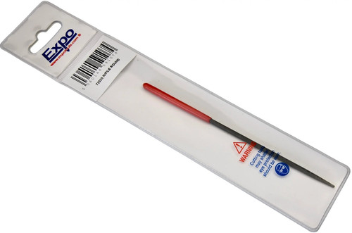 Archivo de aguja redondo con mango rojo Expo Tools 72525 | Zustand: New