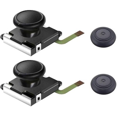 Joystick Ersatz NS Controller Schwarz Weiß 2 Stück Analog Thumbstick Gaming