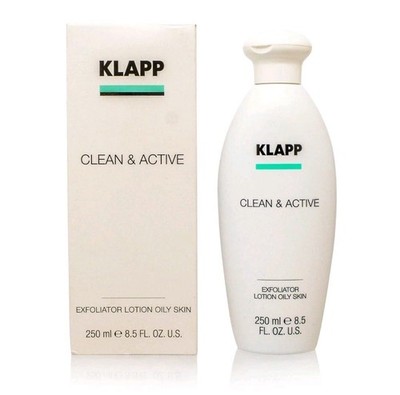 KLAPP Clean & Active Exfoliator Lotion for Oily Skin Face 250ml 8.5 FL OZ