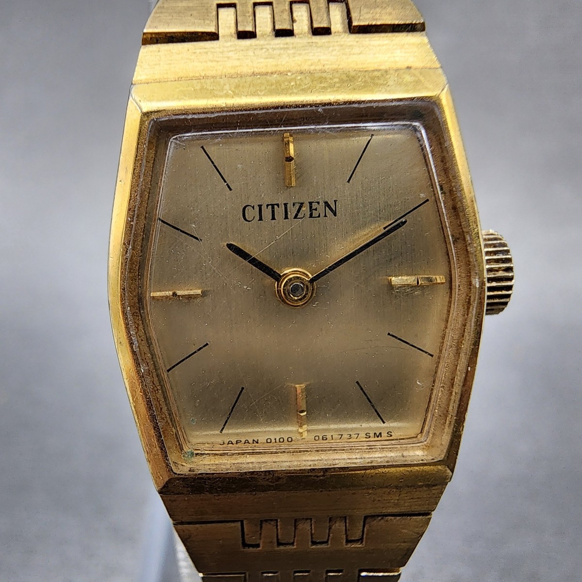 Citizen Watch Women 18mm Gold Dial Gold Tone Hexagon 86-0549