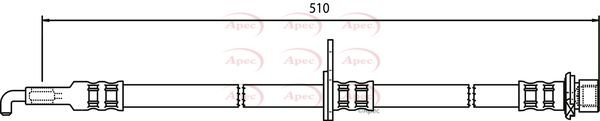 Brake Hose Front Left HOS3746 Apec Hydraulic 4806E2 90947W2003 Quality New - Image 2