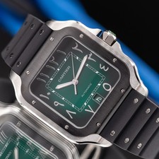 2026 Cartier Santos Arabic Dial Green Large WSSA0055 Limited Middle East Edition 6