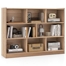 3-Tier Open Bookcase Modern 8-Cube Storage Organizer with Anti-Toppling Kits
