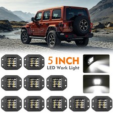 10x 5 48w Flush Mount Led Work Light Bar Pods Spot Rear Bumper Reverse Fog Lamp