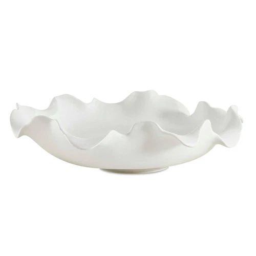 Uttermost 18286 Wave Crest 20"W Earthenware Decorative Bowl - White - Picture 1 of 6