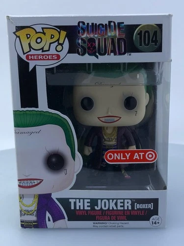 Funko POP! Heroes DC Comics Suicide Squad The Joker Boxer #104 DAMAGED BOX