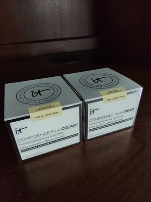 NEW IT Cosmetics Confidence in a Cream 2 Oz 60ml Moisturizing All Skin Types x 2
