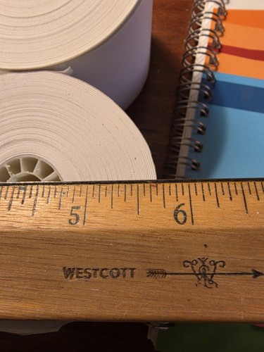 Pack of 4 Rolls  2 1/4 Wide White Adding machine tape Paper Roll - Picture 3 of 6