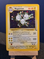 Pokémon TCG Magneton Fossil Holo Card 11/62 Unlimited Rare MP-LP Condition