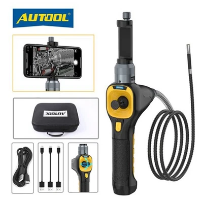AUTOOL Endoskop Kamera 6.2mm Industrielle Inspektionskamera 4-Weg 360° für iOS Android