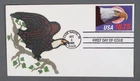 MayfairStamps US FDC 1989 Indiana $8.75 Bald Eagle Velveteen First Day Cover aax