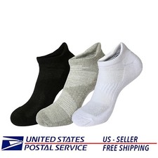 3pk - Men's Moisture Wicking Control Comfort Fit Cushioned low cut socks