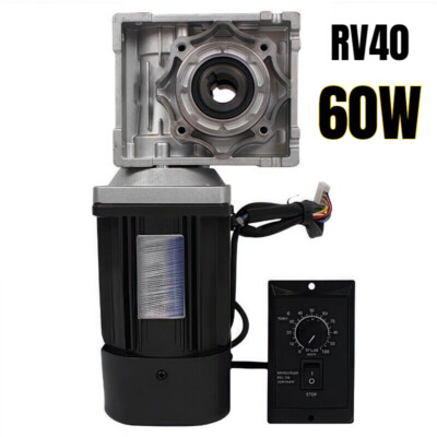 RV40 60W AC 220V Worm Gear Reducer Gearbox Electric Gear Motor Gearmotors New