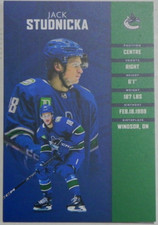 2022-23 22/23 Team Issued #18 Jack Studnicka Vancouver Canucks Postcard