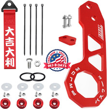 gancho de remolque estilo JDM rojo deportivo para trasero de racing auto Nuevo