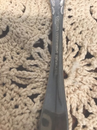 Oneida Stainless CHATELAINE Slotted Serving Spoon COMMUNITY - Picture 3 of 3