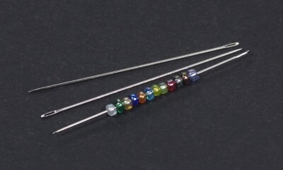 5 Stk. Perlennadeln Aufreihnadeln Fädelnadeln Metall 58x0,7mm
