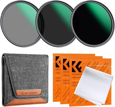 Hochwertiges 67mm ND Filterset ND8+ND64+ND1000 Neutral Graufilter