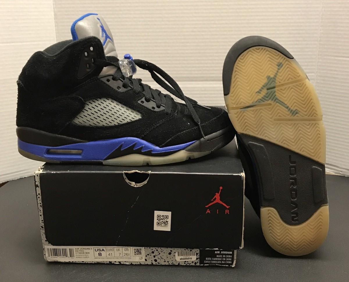 Nike Air Jordan 5 Retro CT4838-004 Racer Blue Black Shoes  display picture 2