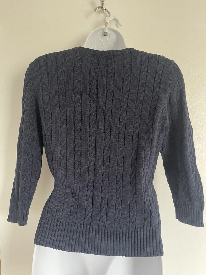 Suéter Context Azul Marino Cuello Redondo Pequeño Mediano Foto 2 de 3