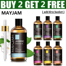 MAYJAM Essential Oils 100 mL (3.38 oz) 100% Pure Undiluted Natural Aromatherapy