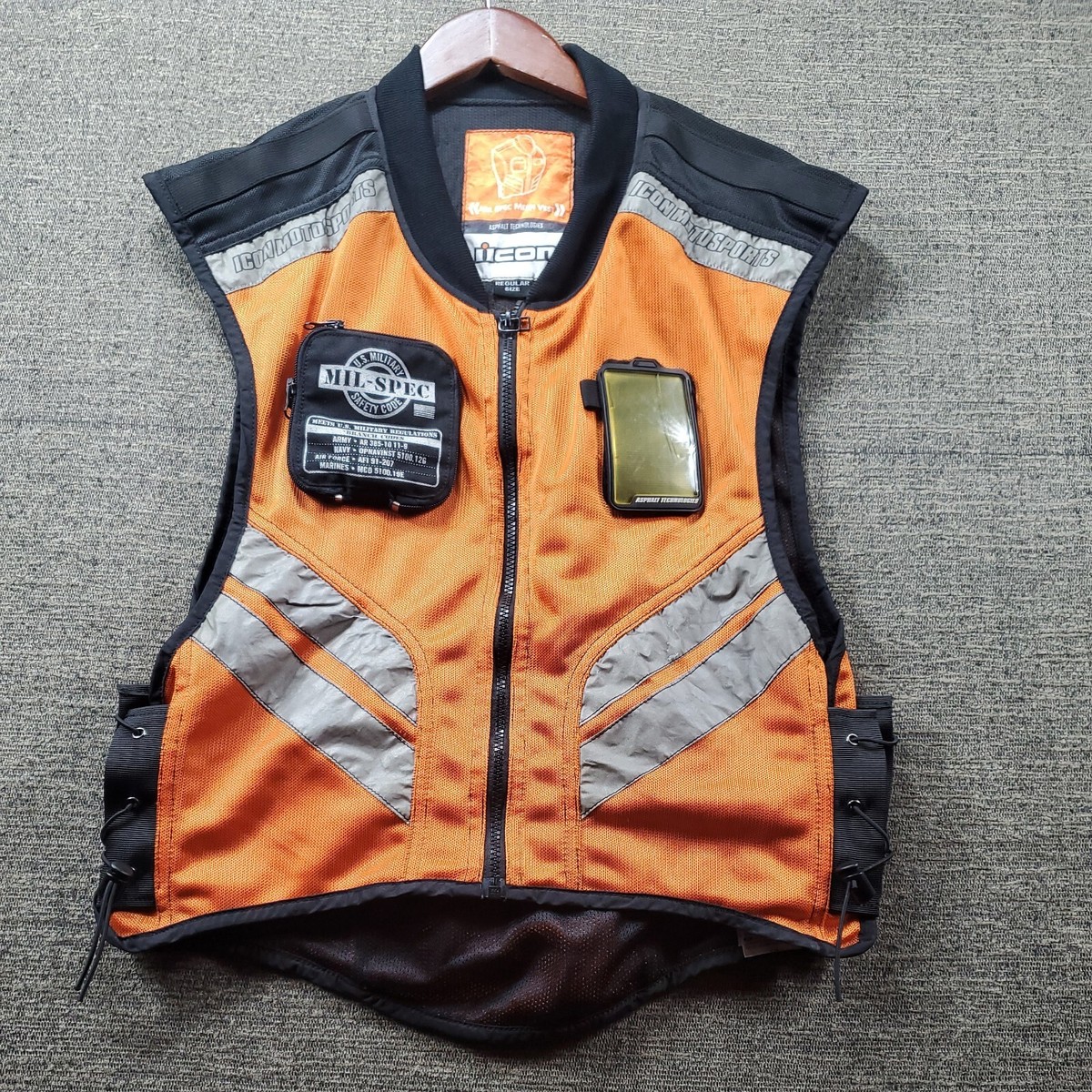 【新品未使用】STONE  MIL-SPEC VEST Icon Motorsports Mil-Spec Mesh Vest Motorcycle Riding