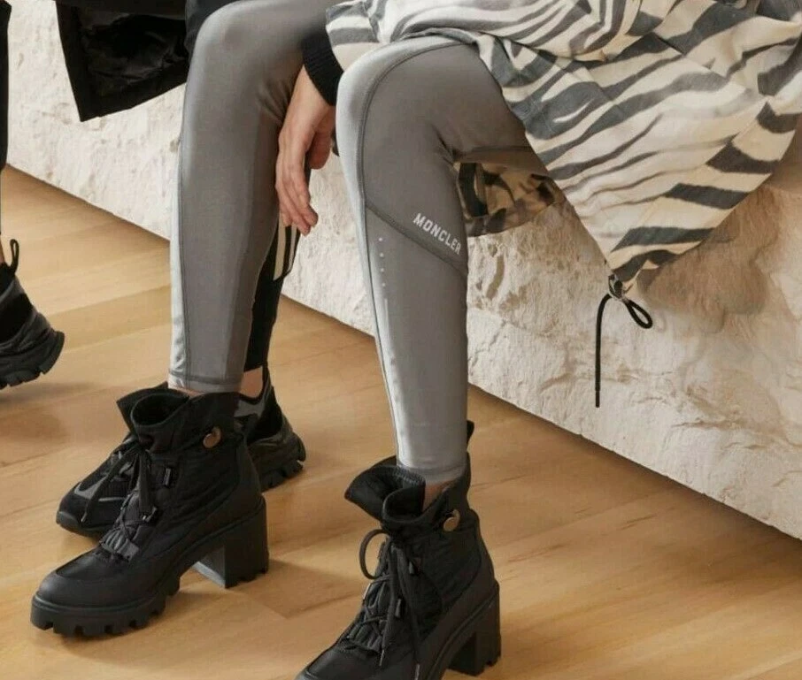 Moncler Cheryne Lug Sole Bootie Black Women s 37 7 695