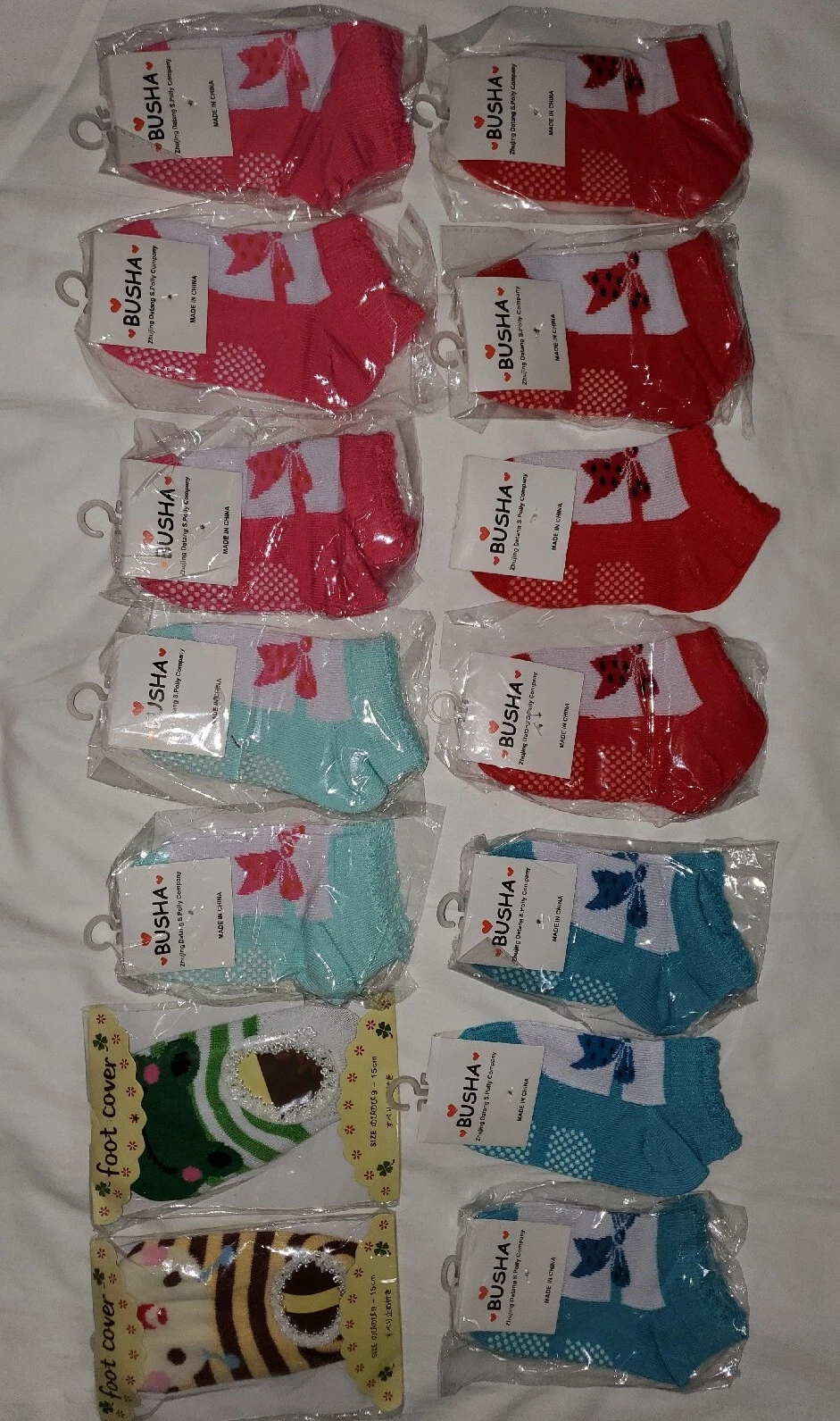 14 pairs Baby Toddler Socks Anti-Slip Non-Skid Grips skid free 2T & 3T Walker