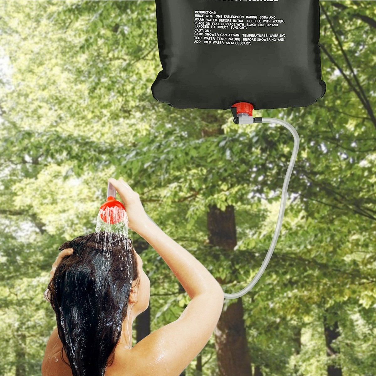 Portable Shower Heated Bag Solar Water Heater Outdoor Private Bath Camping  5 Gal | eBay