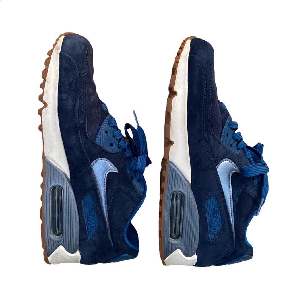 NIKE AIR MAX Blue Suede Athletic Shoes Women Size 7.5 - COOL
