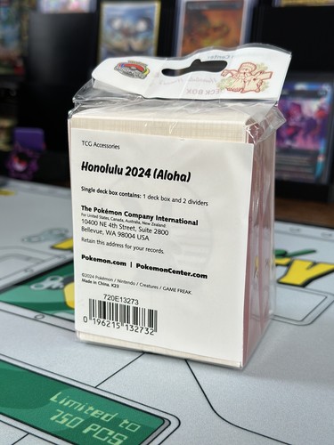 Pokemon World Championships 2024 Honolulu Hawaii Pikachu Single Deck Box - Picture 4 of 5