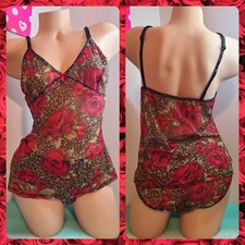 VTG Victoria's Secret Sheer Mesh Cami/ Panty Set Size Lg