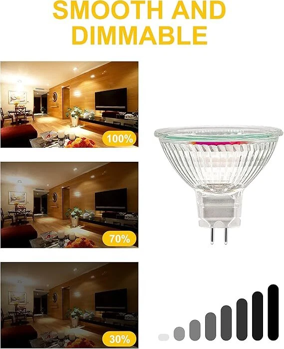 50w MR16 GU5.3 Long Life Halogen Lamp Bulb Dimmable Warm White Spot Light Bulb. - Image 3 of 4