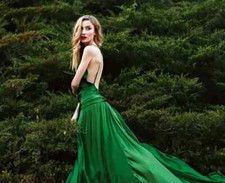 Green Atonement Cecilia Long Backless Maxi Dress Bridesmaid Dress evening dress