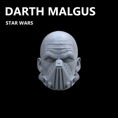 Darth Malgus Sith Lord custom head for 4'' 6'' 7'' 12'' Star Wars action figures