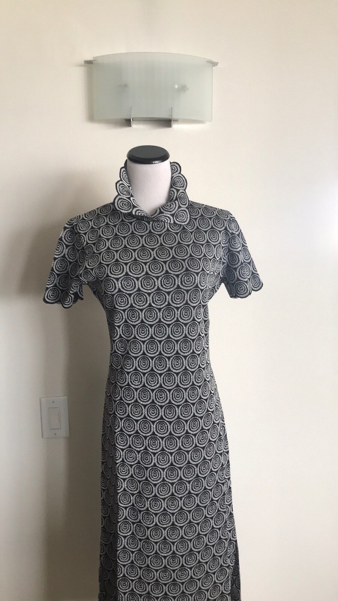 paco rabanne mesh dress PACO RABANNE Draped Silver Mesh Metal Chainmail Dress L Black