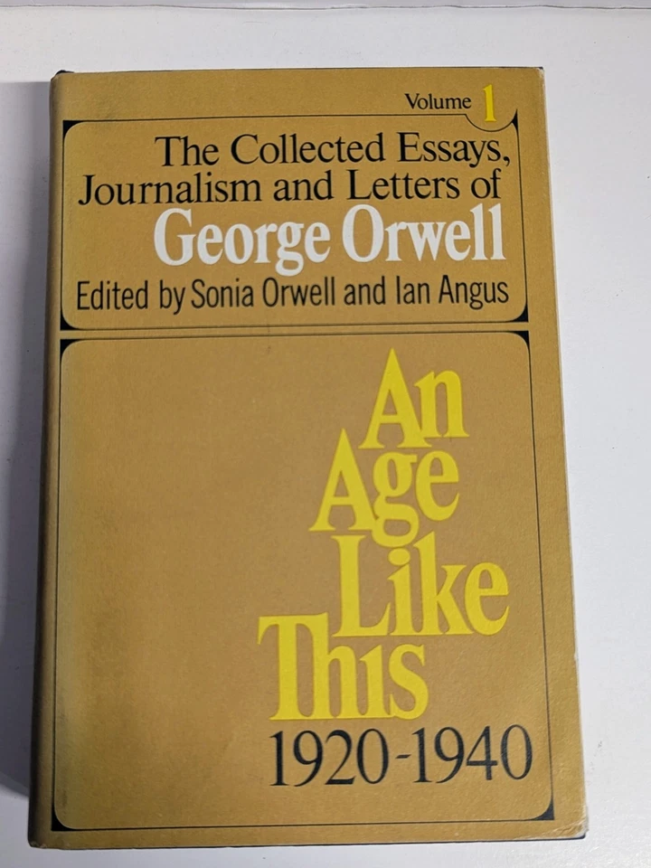 The Collected Essays, Journalism and Letters of George Orwell HCdj 4 Vols. 1968 - Image 4 of 4