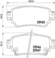 Brembo P 56 098E Bremsbelagsatz, Scheibenbremse Passend FüR Nissan