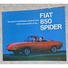 Fiat 850 Spider Car Brochure Vintage Original Sales Literature 1960s Fiat 850 Spider Car Brochure Vintage Original Sales Literature 1960s