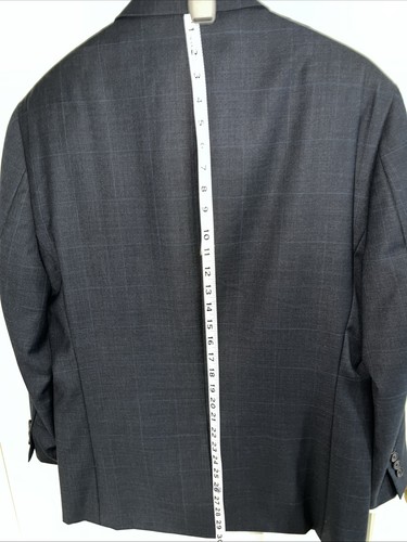 Lauren Ralph Lauren Suit Mens 42 S Navy Windowpane 2 Button Wool 34 X 30 Pant - Picture 13 of 18