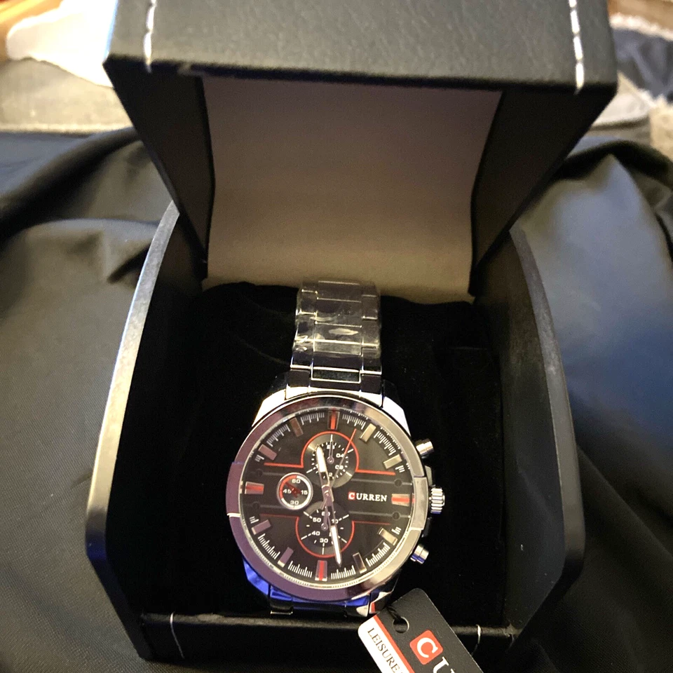 CURREN Mens Stainless Steel Quartz Movement Water Resistant Chronograph Designer - Image 2 of 4