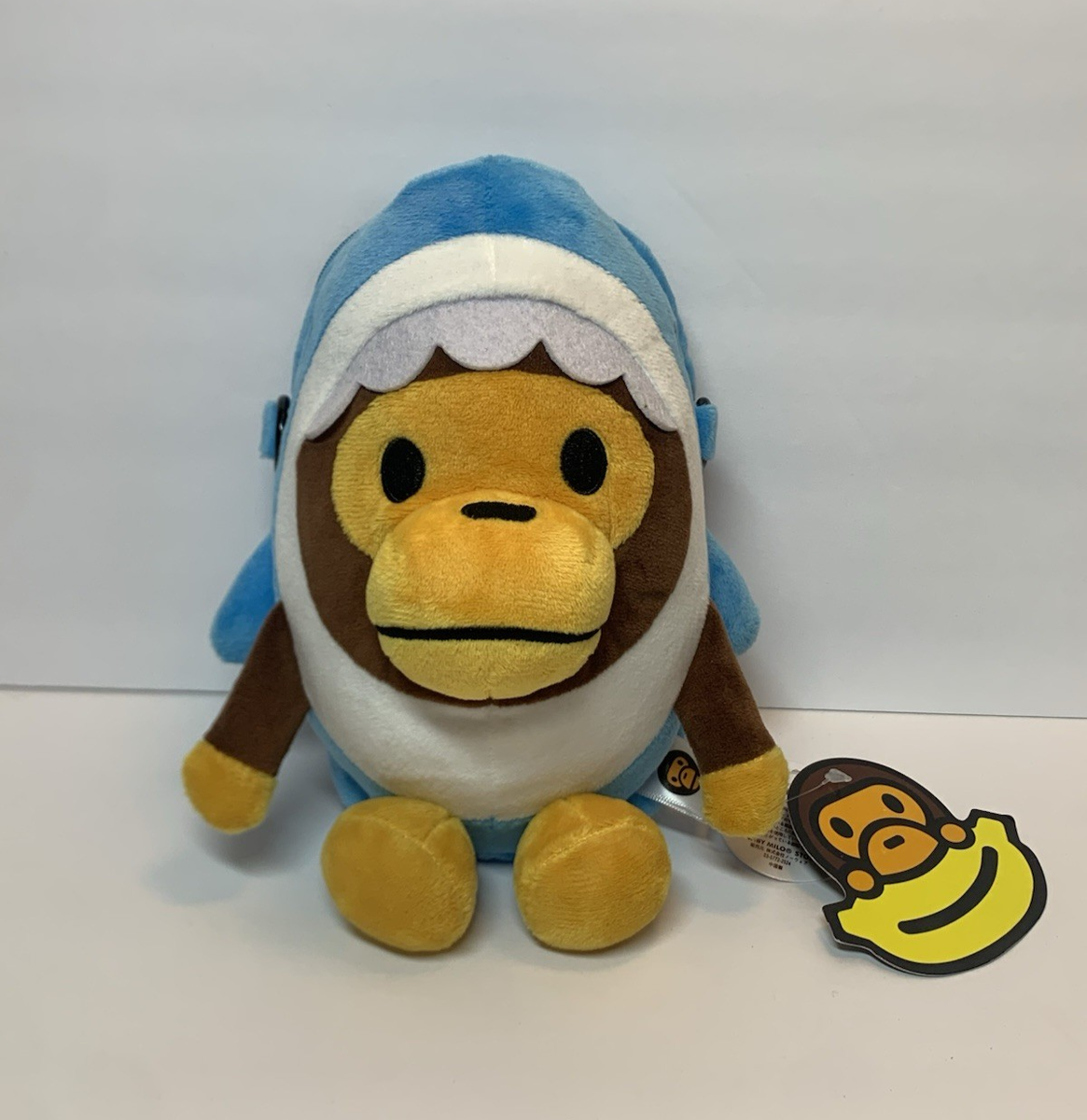 NWT A Bathing Ape Baby Milo Shark Monkey Blue Shoulder Bag Cute