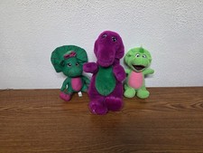 Vintage Barney BJ Baby Bop Plush Set 1990s Barney Friends Stuffed Toy Lot 3