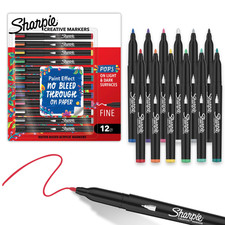 Sharpie Creative Markers, Water-Based Acrylic, Brush Tip, Assorted Colors,...