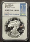 2019-W $1 SILVER AMERICAN EAGLE NGC PF70 CONGRATULATIONS SET FDOI : 07403