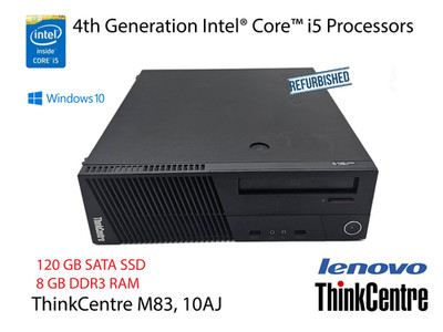 Lenovo ThinkCentre M83, i5 4590, 4x 3.3 Ghz, 8 GB DDR3 RAM, 120 GB SSD, Win10